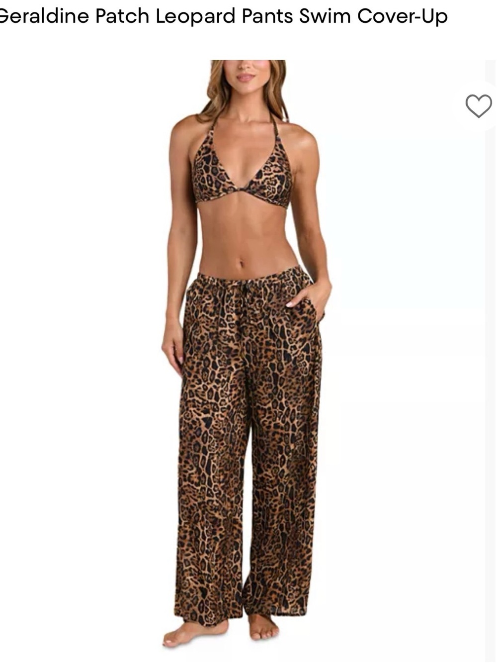 L'AGENCE Leopard-Print Wide Leg Pants in Brown and Black